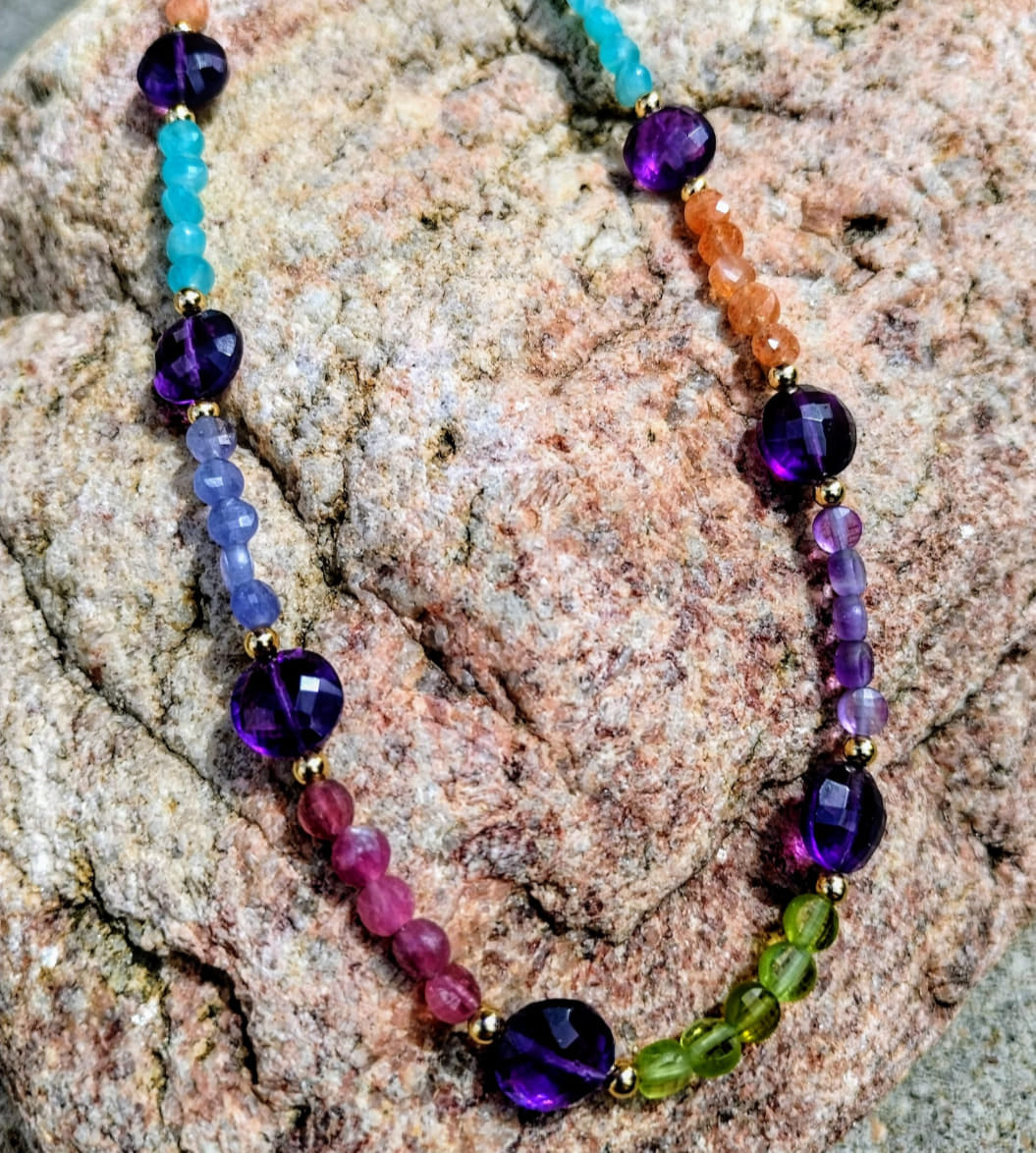 Radiant Gemstone Necklace