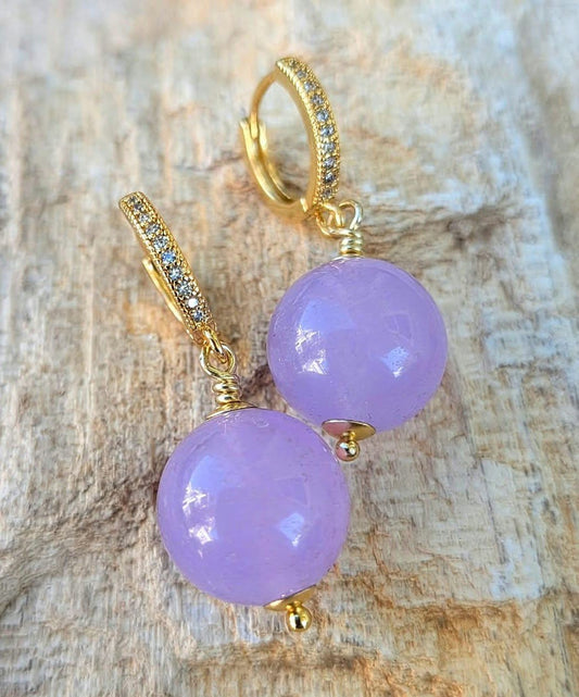 Lavender Halo Earrings