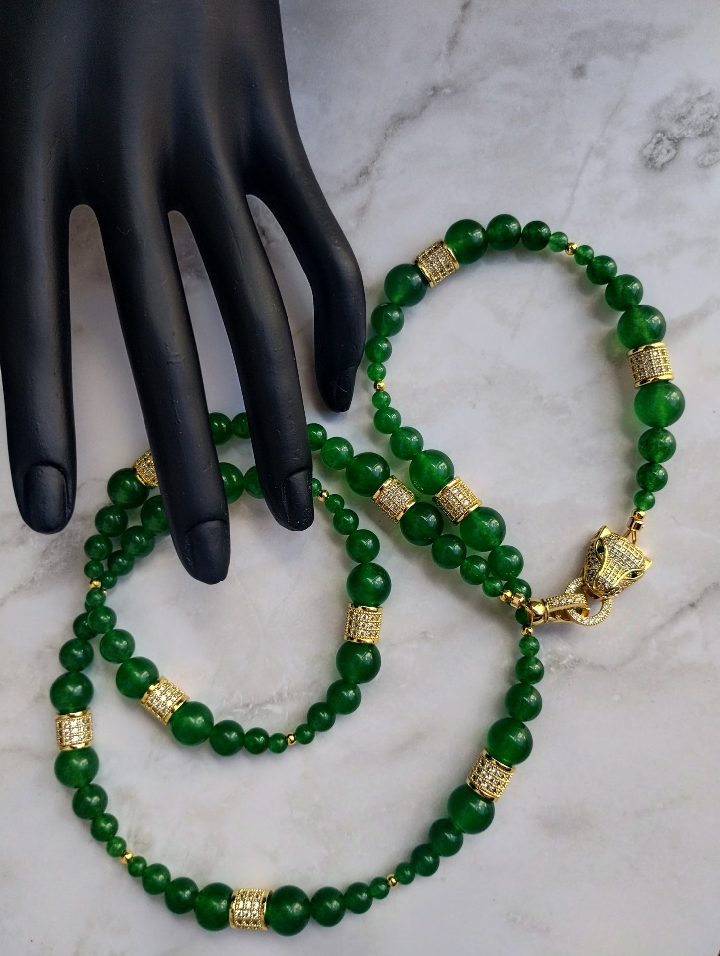Panther Guardian Jade Necklace