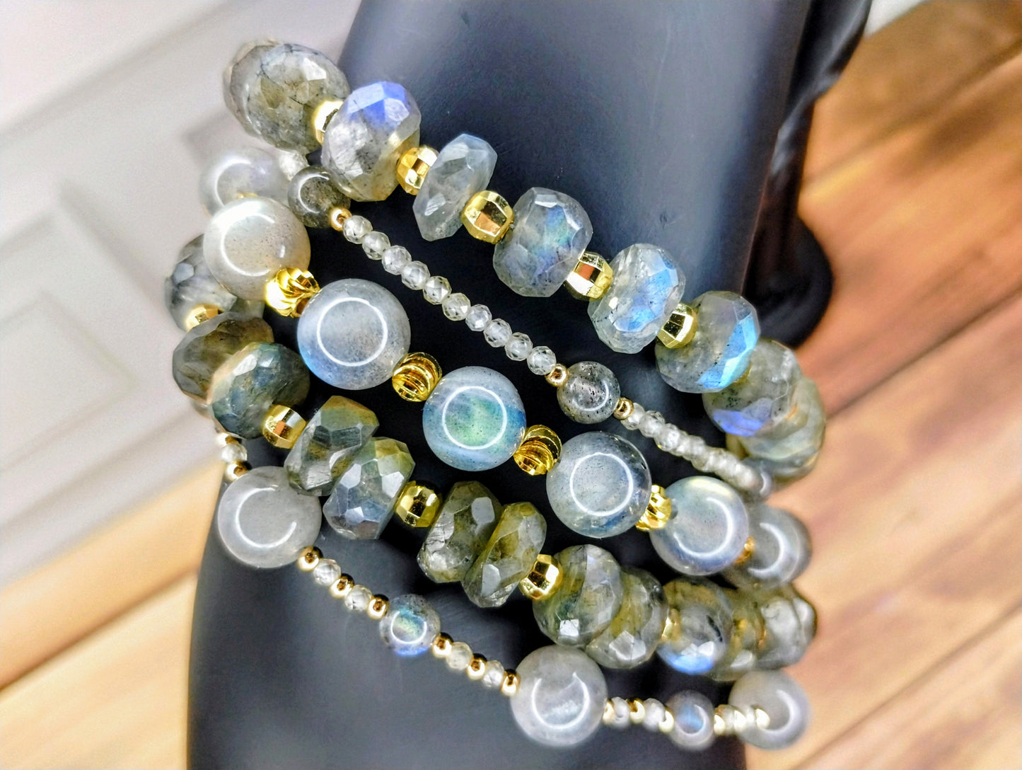 Labradorite & Zircon Glow Bracelet