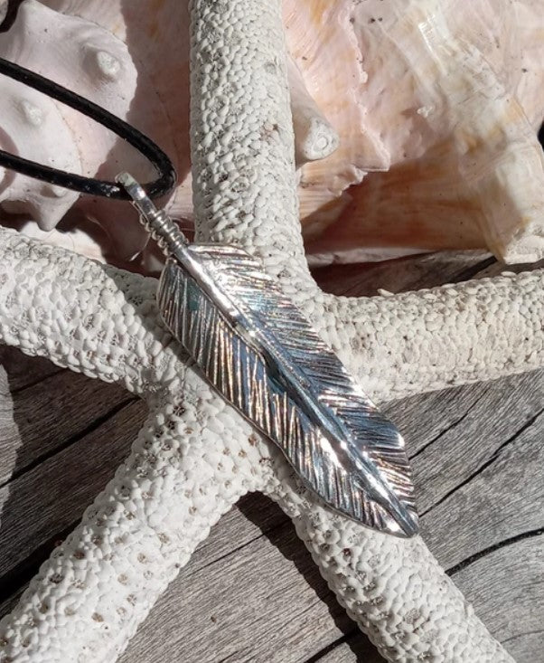 Sterling Silver Feather Necklace