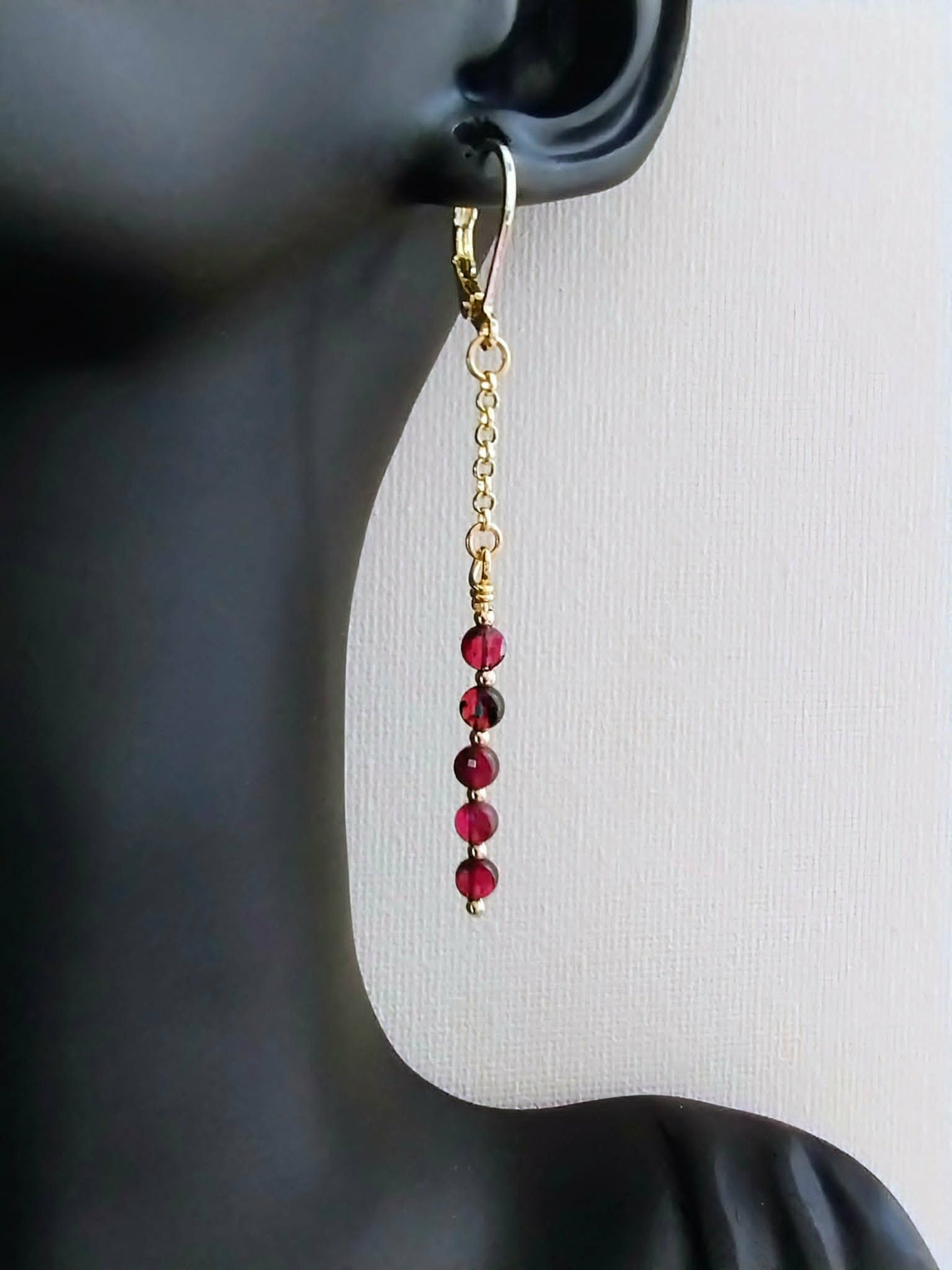 Burgundy Rose Earrings