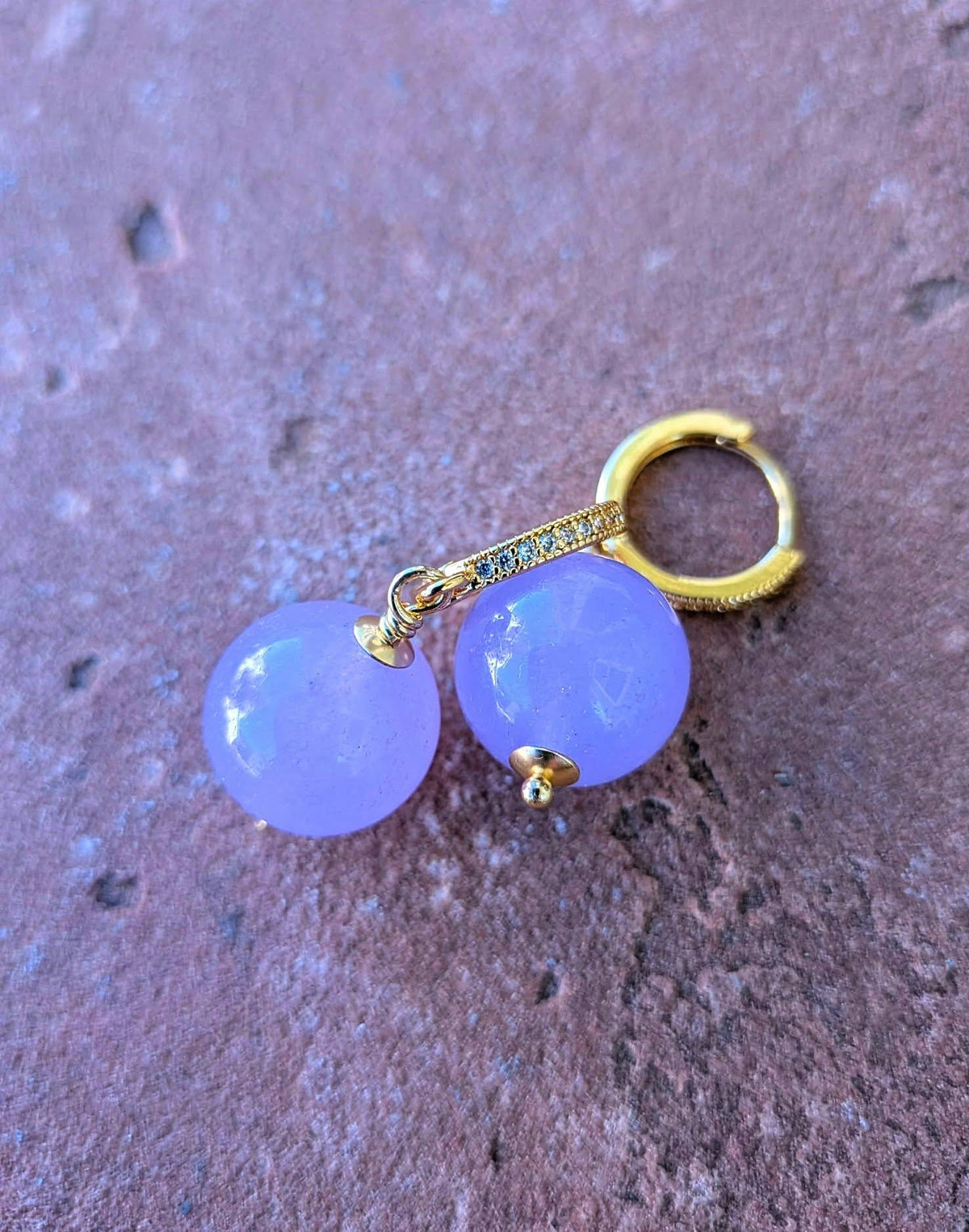 Lavender Halo Earrings