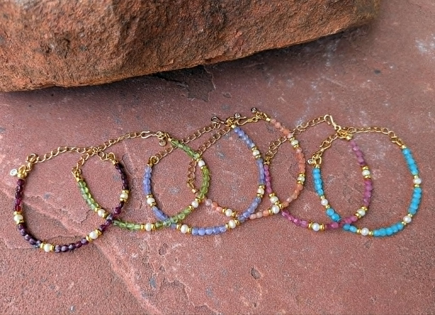 Amazonite and Pearl Bracelet