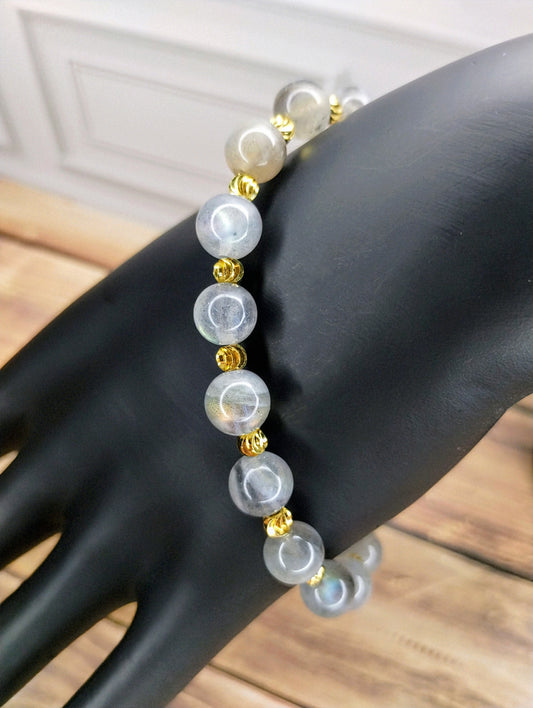 Labradorite Orb Bracelet – 18kt & 14kt Gold-Filled Accents