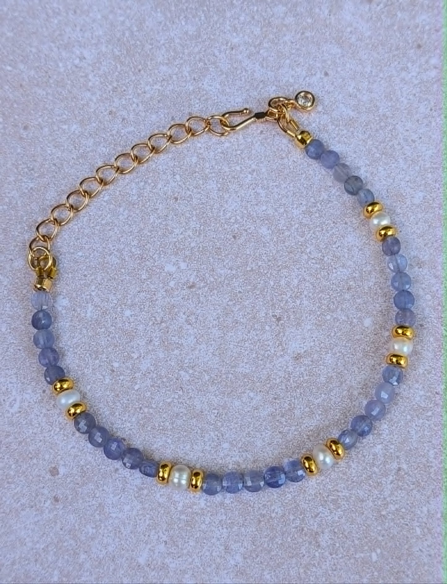 Tanzanite and Pearl Bracelet