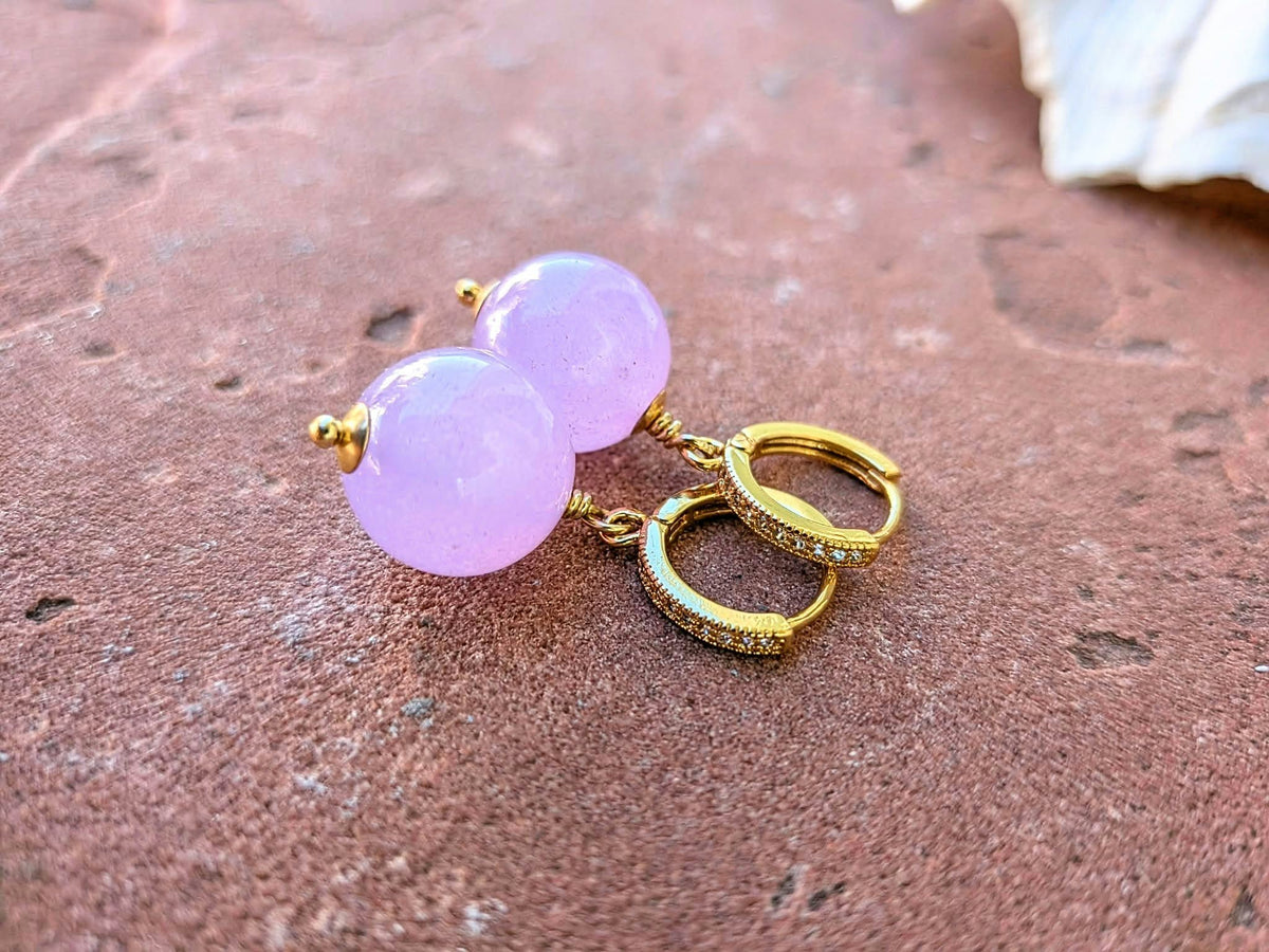 Lavender Halo Earrings