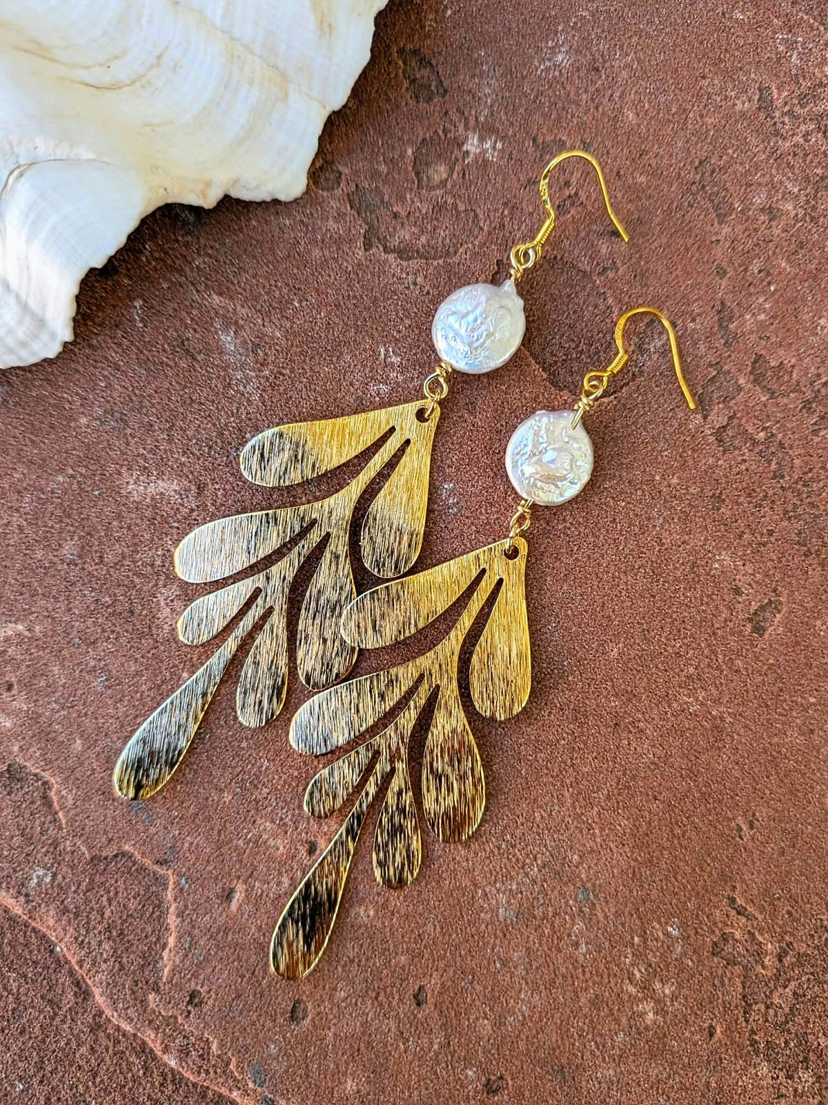 Gilded Frond Earrings