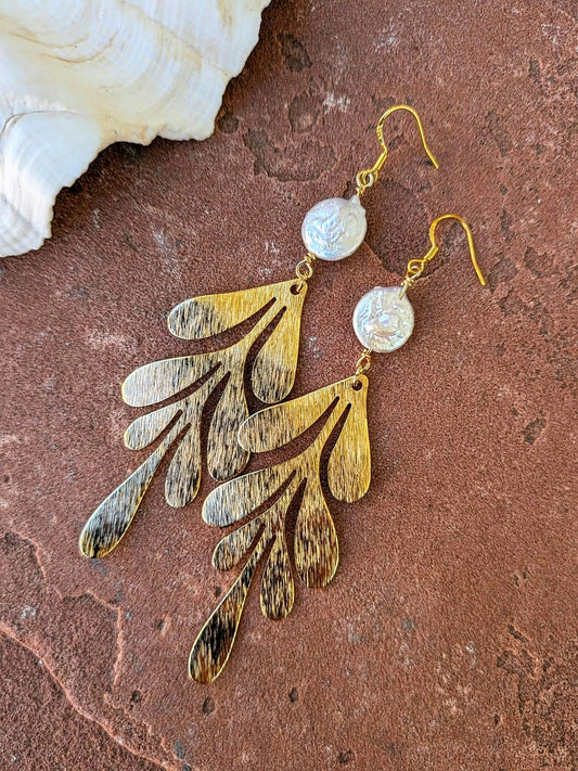Gilded Frond Earrings