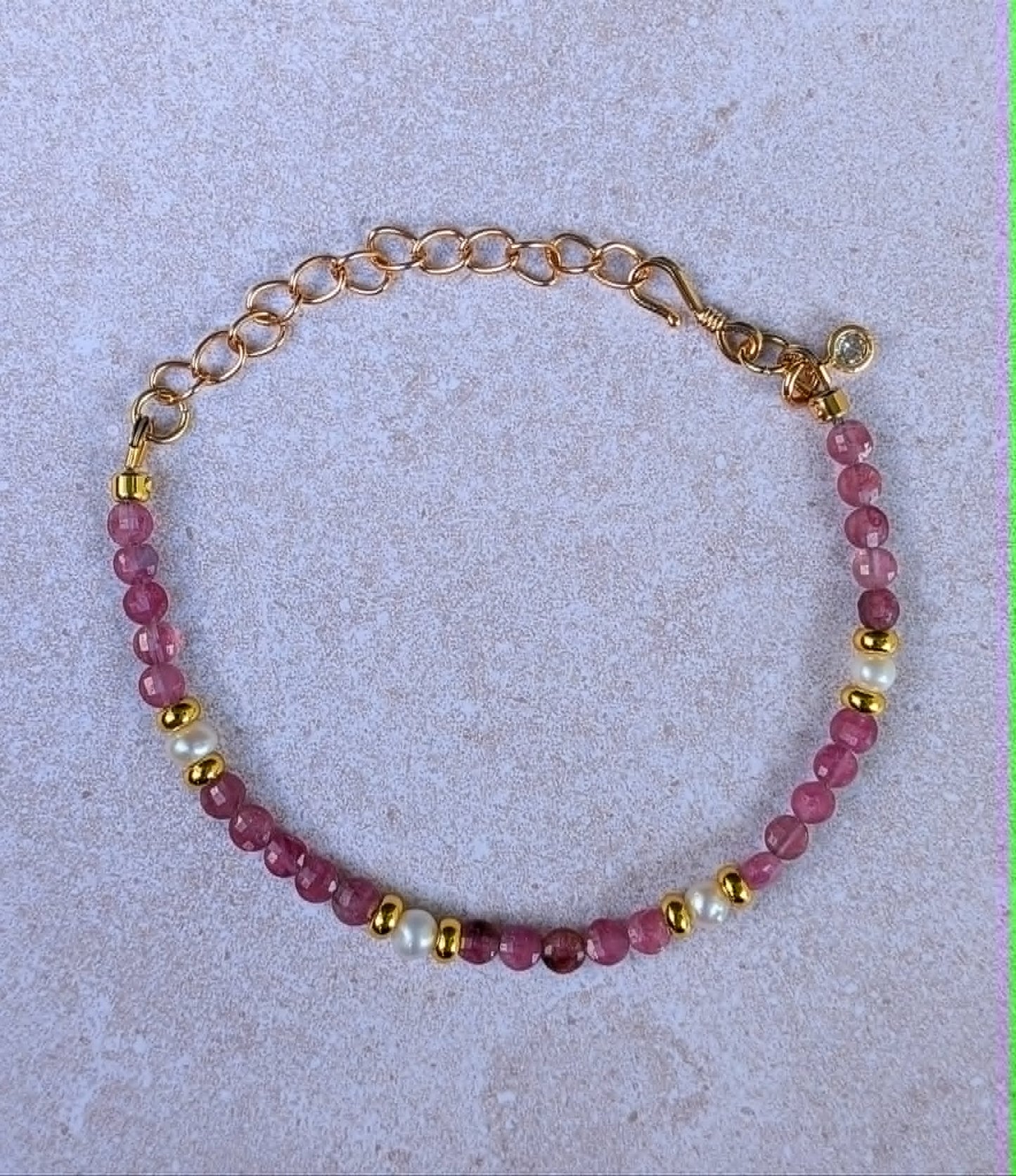 Tourmaline and Pearl Bracelet