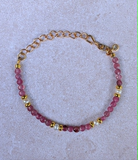 Tourmaline and Pearl Bracelet