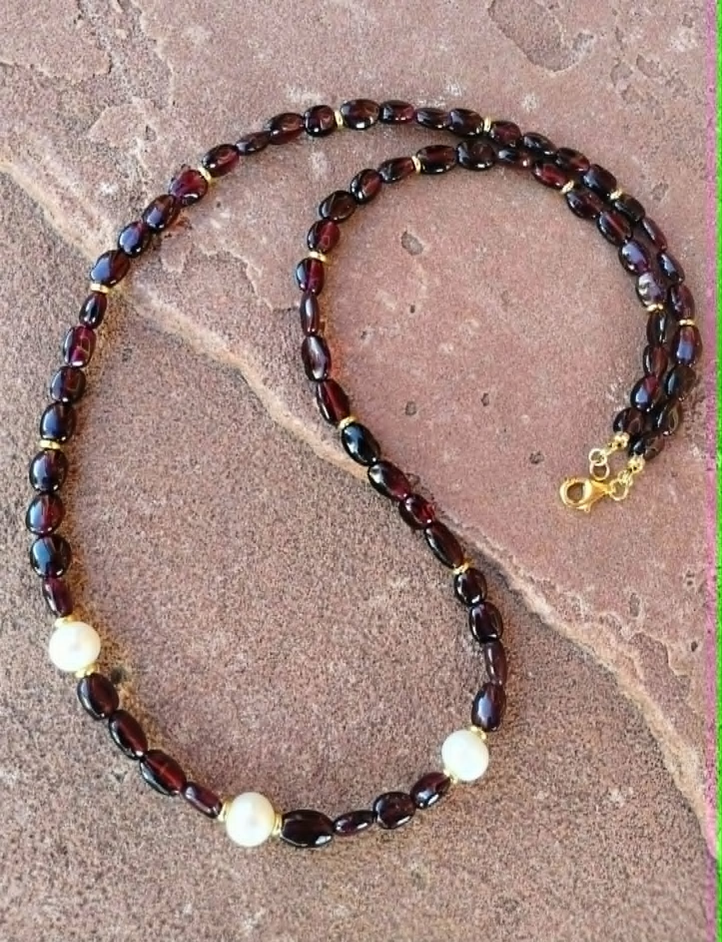 Queen's Progress Garnet Necklace