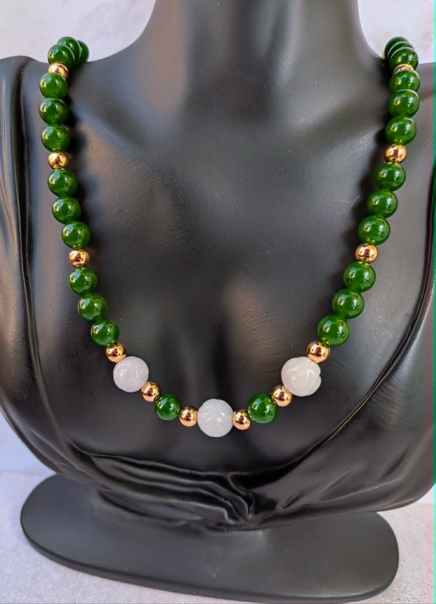 Snow Blossom Jade Necklace