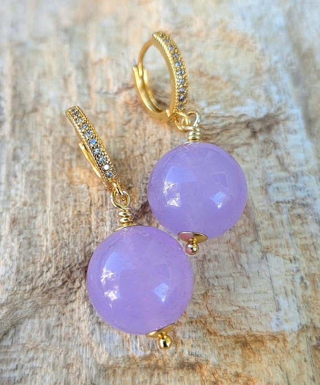 Lavender Halo Earrings