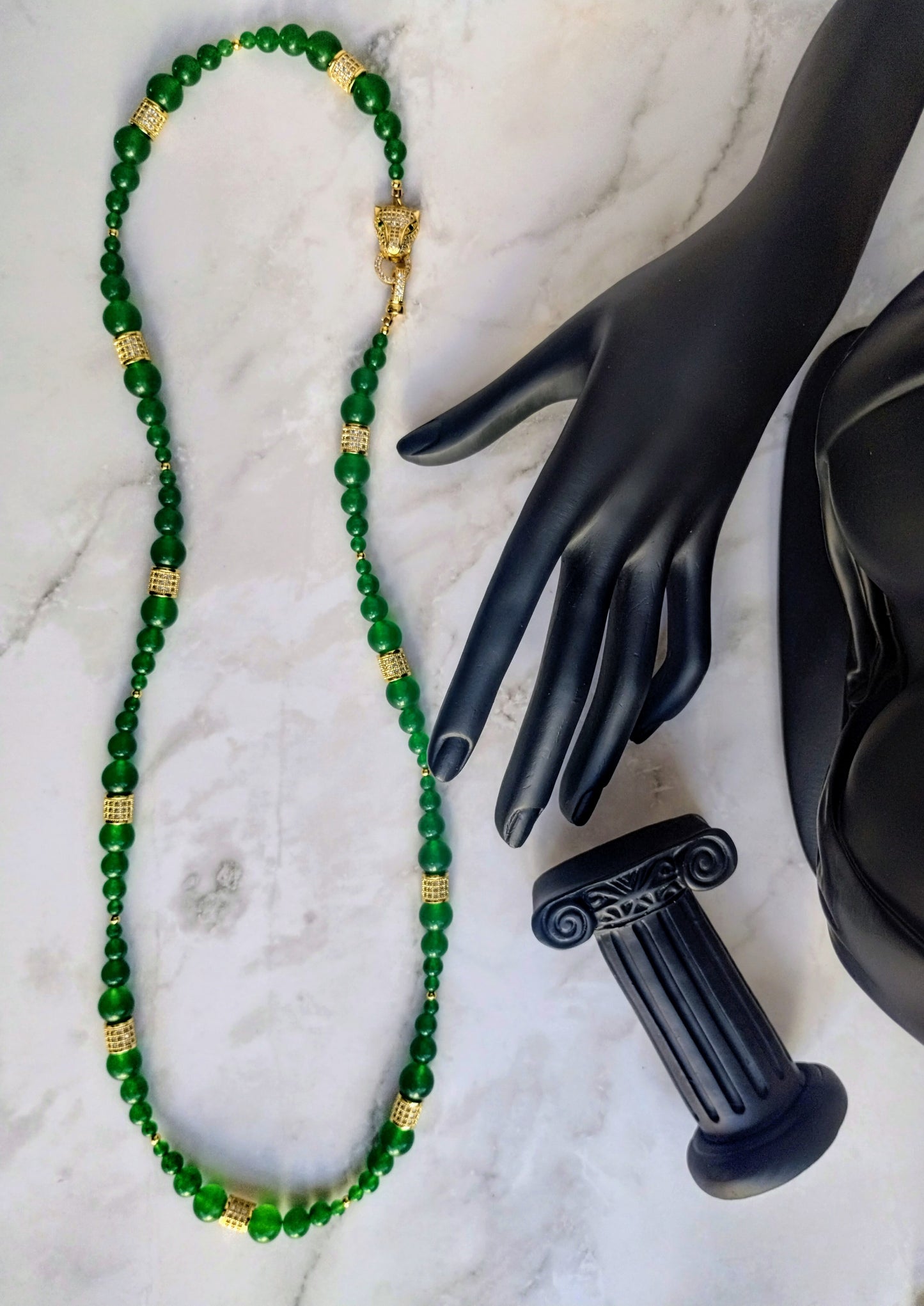 Panther Guardian Jade Necklace