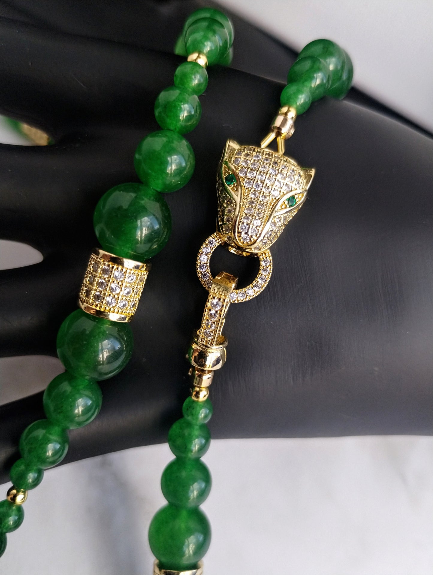 Panther Guardian Jade Necklace