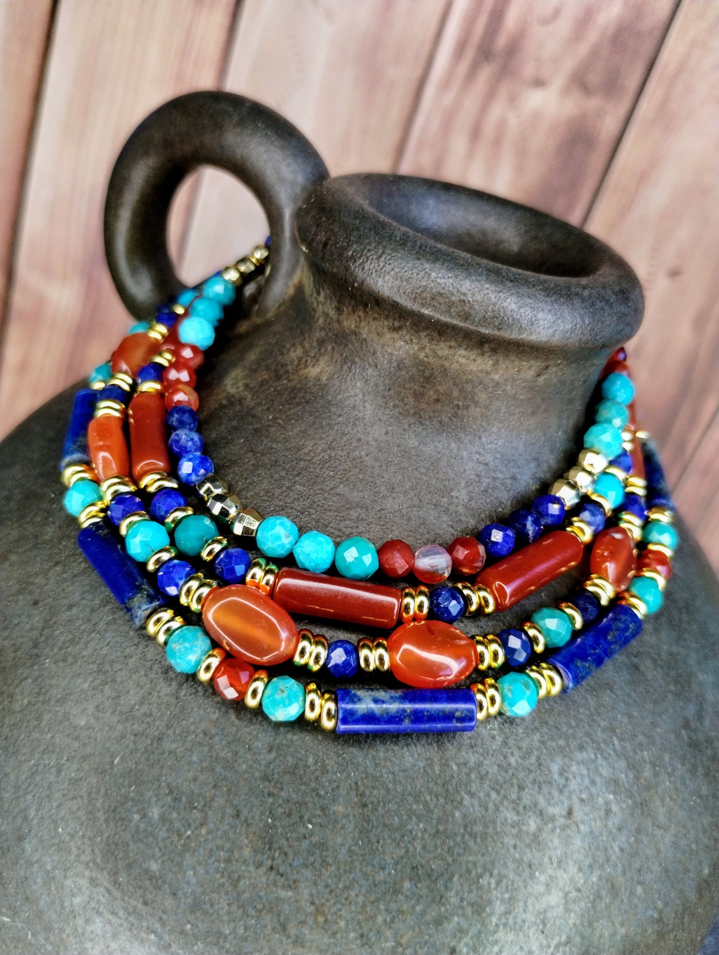 Ancient Egyptian-Inspired Gemstone Bracelet