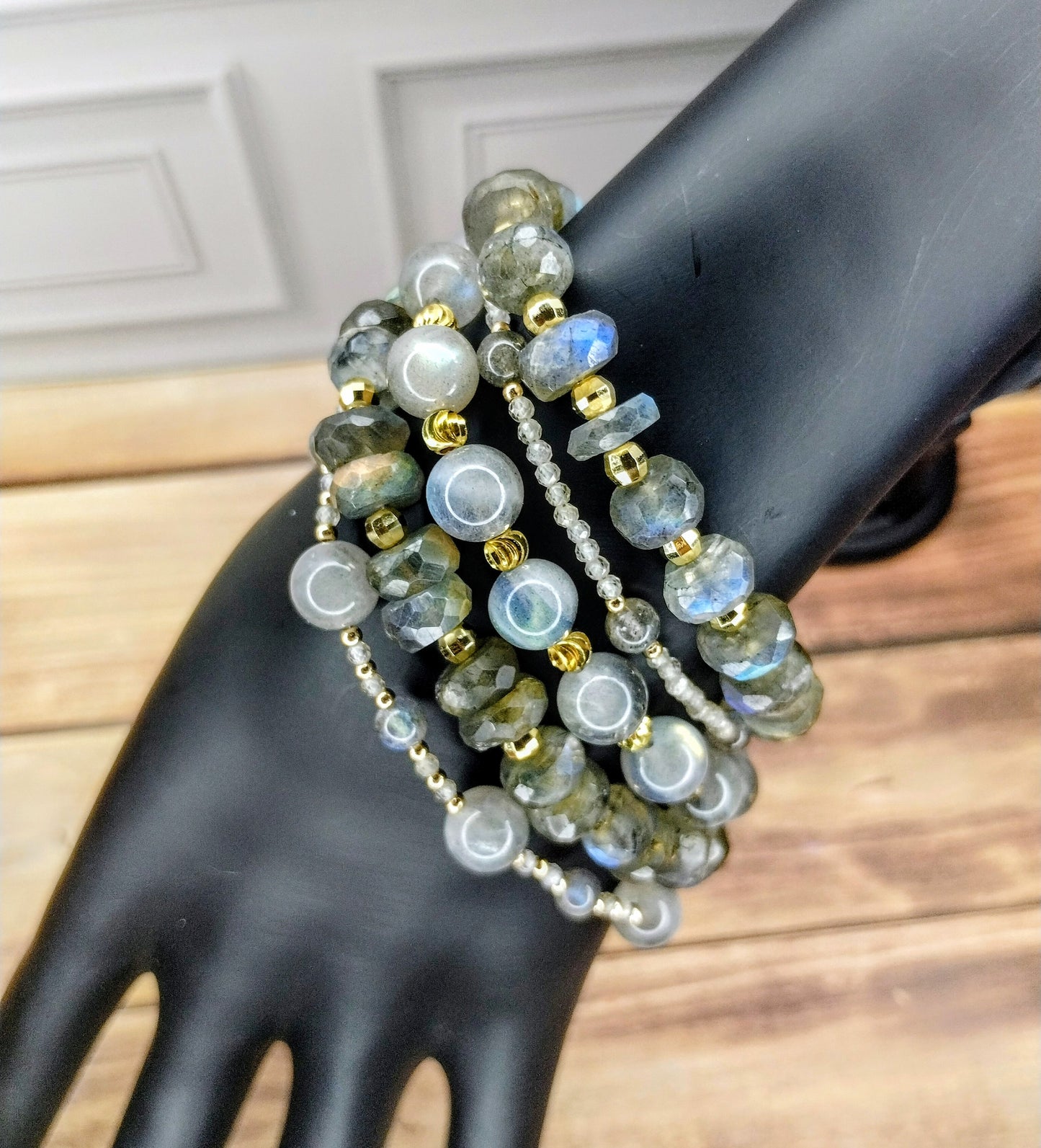 Labradorite & Zircon Glow Bracelet