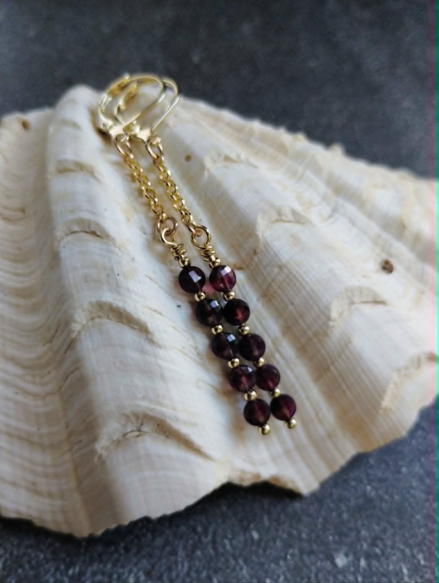Burgundy Rose Earrings