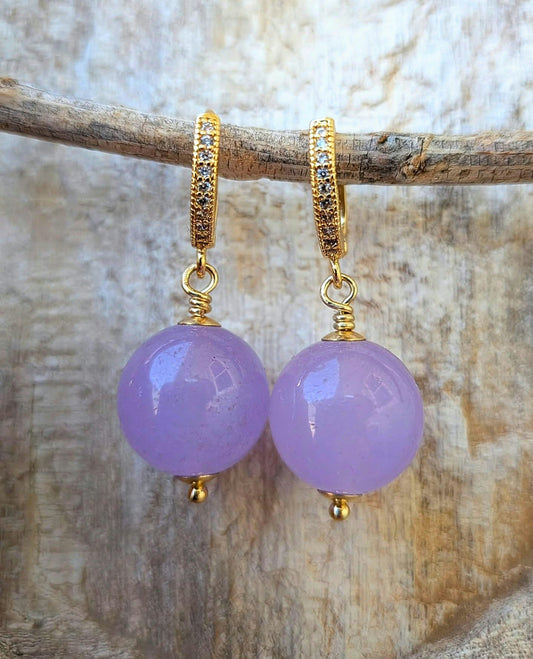 Lavender Halo Earrings