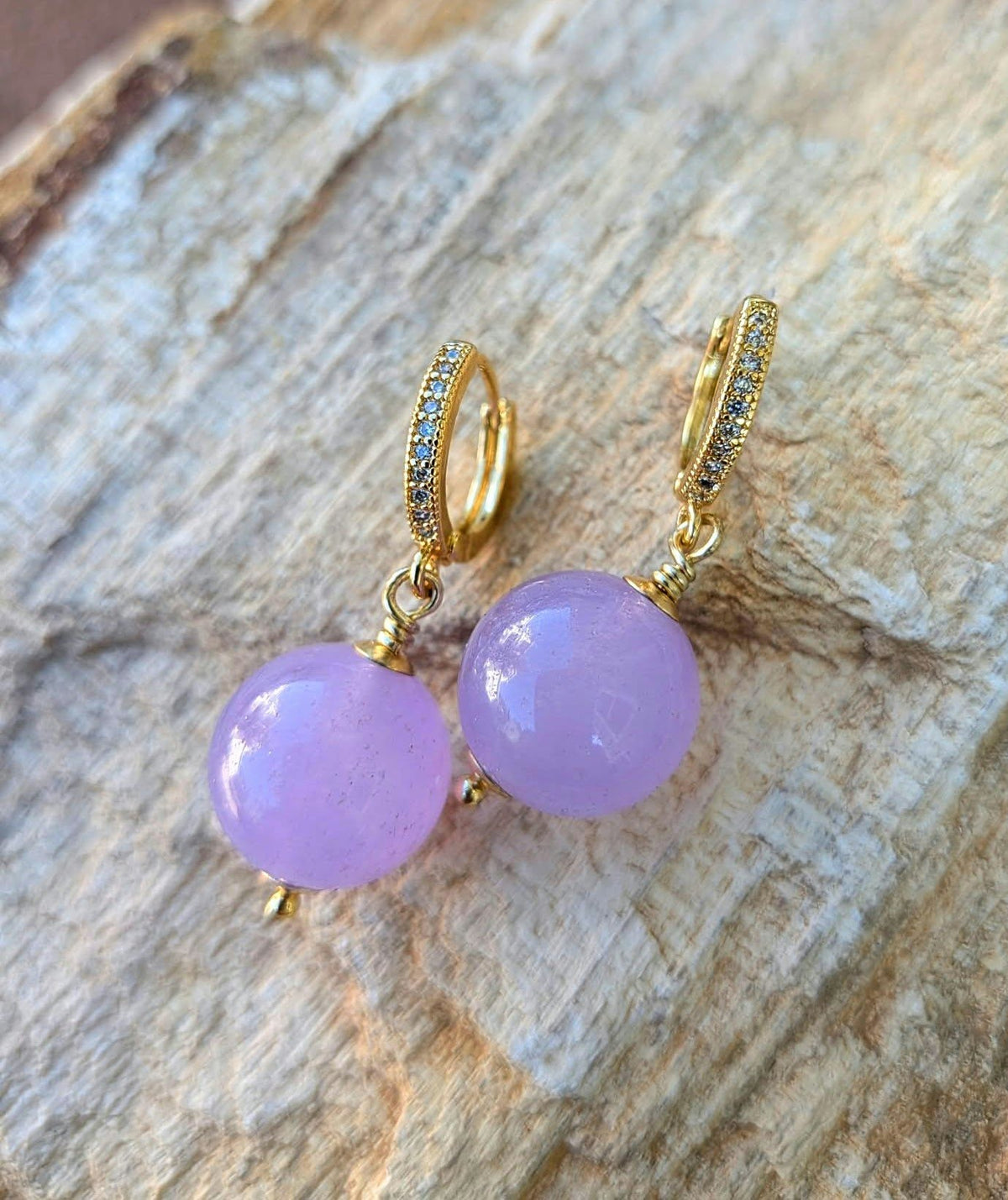 Lavender Halo Earrings