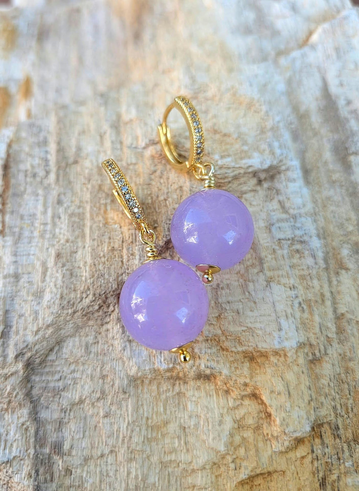 Lavender Halo Earrings